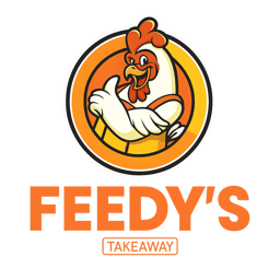 Feedy's Takeaway logo.